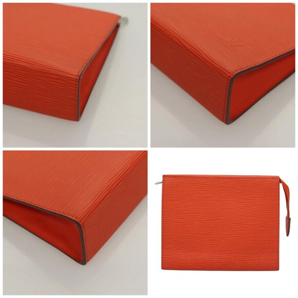 LOUIS VUITTON Epi Posh Toilet Pouch Orange Pimon - Picture 11 of 14